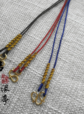手工编织吊坠佛牌玉佩黄金翡翠玉坠项链红绳平安扣儿童挂件绳多色