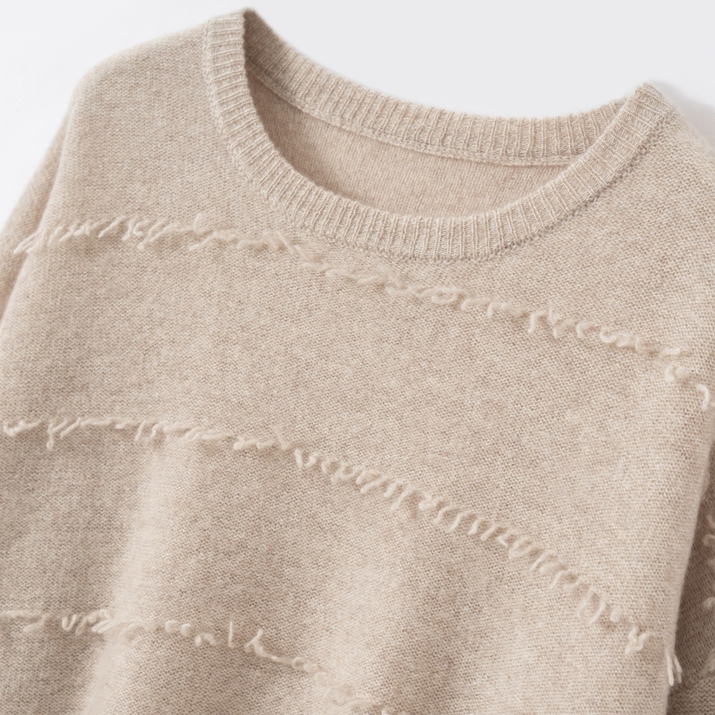 秋冬新款100%纯山羊绒衫女圆领加厚流苏毛衣宽松针织打底衫上衣,淘宝优惠券,粉丝福利购,淘宝优惠卷