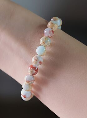 古风中式寿山石天然手链