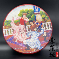 Xinjiang Handdrum National Bull Leather Painted Hand Drum handmade Dance Performance Props Restaurant Hotel Decoration