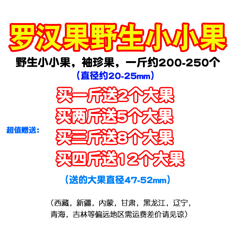 广西桂林特产野生小罗汉果 干果仔仔果袖珍果1斤500克送大果2个 - 图0