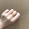 Citrine ring naturally attracts wealth 14K gold-wrapped wire