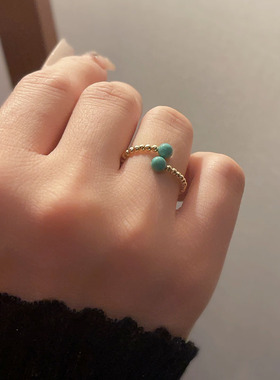 纯手工编织天然珍珠宝石水晶戒指