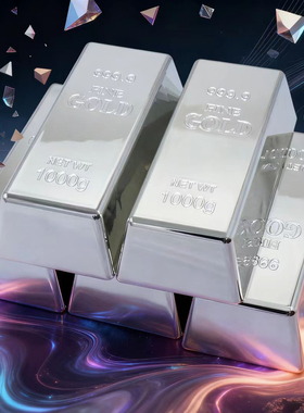 仿真金砖银砖庆典招财摆件海盗宝藏银条样品金店橱窗装饰拍摄道具