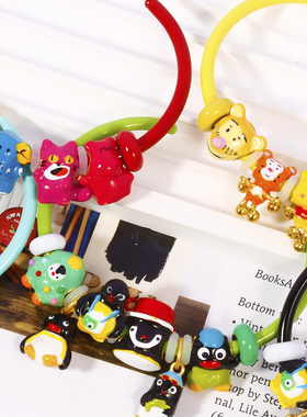 beads卡通串珠企鹅维尼手镯动物系列手链原创多巴胺少女闺蜜手饰