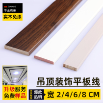 New Chinese Ceiling Decoration Solid Wood Flat Line TV Background Wall Doors And Windows Cover Flat styling rims Decorative Strips