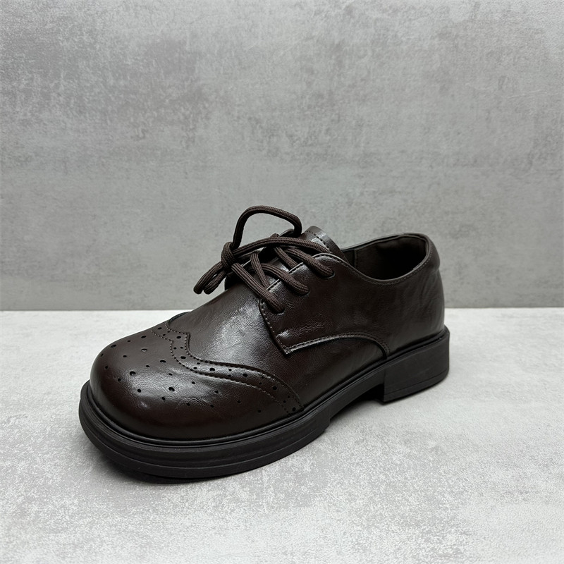 撤柜处理2026春款女鞋圆头系带平底舒适英伦小皮鞋深口百搭女单鞋,淘宝优惠券,粉丝福利购,淘宝优惠卷