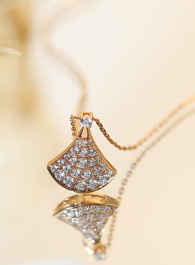 2025年新款扇形满钻小裙子女银饰