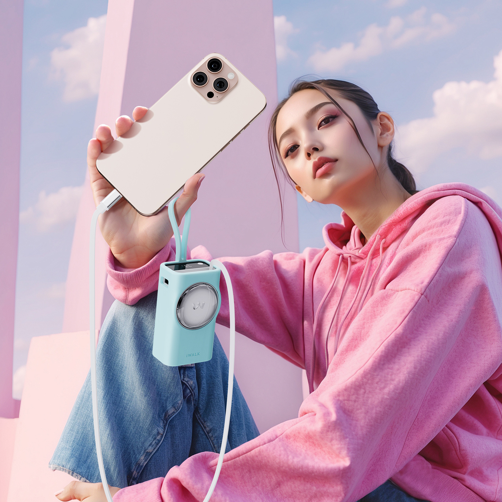 iWALK爱沃可拉拉宝伸缩线充电宝专属保护套迷你小巧便携小清新充电宝保护套移动电源 - 图2