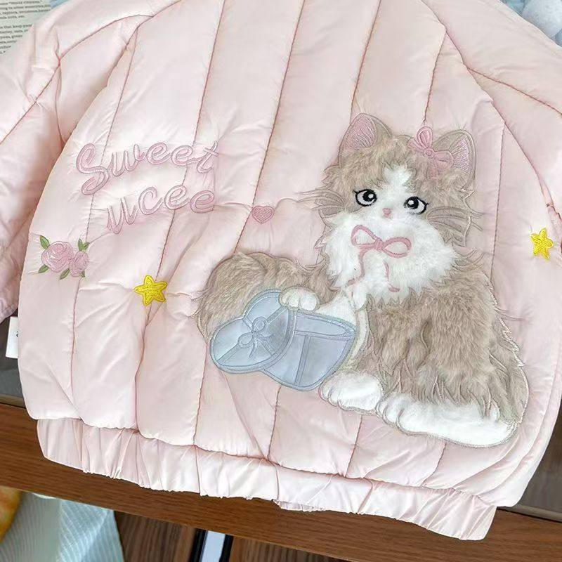 【中厚夹棉】女童冬季新款棒球服外套儿童中厚棉上衣女宝宝外套,淘宝优惠券,粉丝福利购,淘宝优惠卷