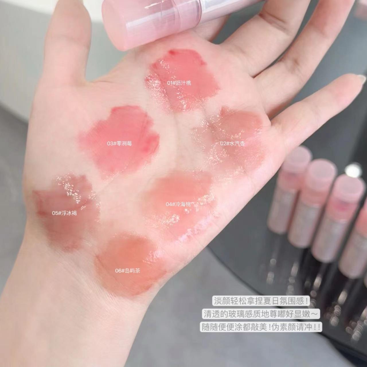 Gegebear水感冰透持色唇蜜镜面水光显嫩纯欲白开水嘟嘟唇持妆唇釉 - 图2