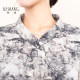 Coshang ແບບຈີນສີຫມຶກພິມເສື້ອ chiffon