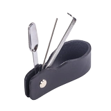 Утолщенная кожаная труба, много -функциональные интегрированные аксессуары, скребок с сигаретным ножом, борьба с удилищами, сигарета, очистка портативного инструмента