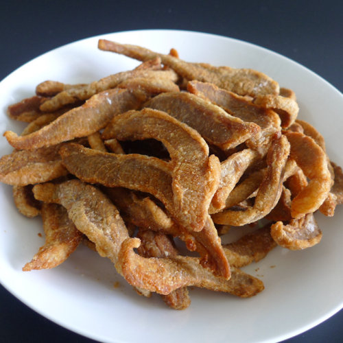 偏瘦脂渣猪肉渣好吃无淀粉生酮零食软脂渣薄脆猪肉粕青岛特产包邮 - 图1