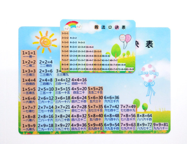 小学一二年级99乘法表除法口诀 热品库 性价比省钱购