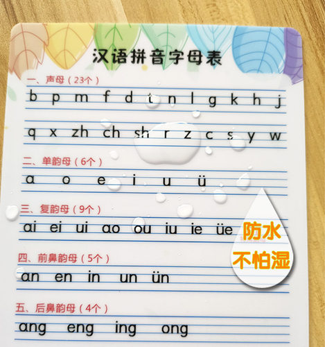 一年级汉语拼音字母表声母韵母整体认读四声调加减分解乘除拼音卡-图0