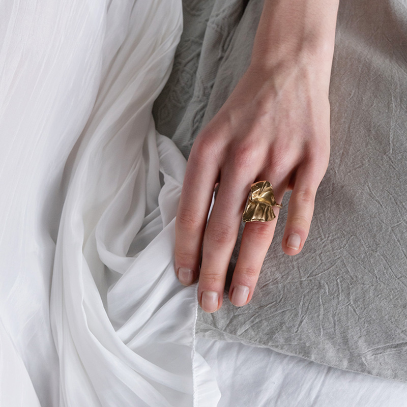 ROGA 中性简约设计感高级甜酷轻奢高级新潮法式时尚饰品戒指指环 - 图2