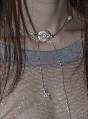 ZVT个性简约透明圆领ins设计女士项链轻奢女颈链锁骨链