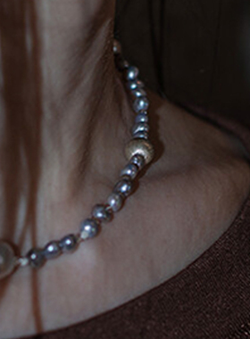 ZVT个性简约丁香花项链锁骨链珍珠项链女高级感设计气质项链