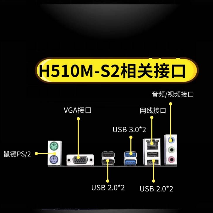 技嘉GA-H510M S2 /H510M DS2V电脑1200主板 支持10 11代U 支持M2 - 图1