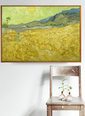 麦田收割梵高装饰画油画原版名画