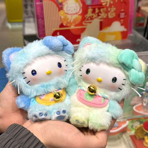 萌趣三丽鸥喵喵赐福系列搪胶毛绒盲盒挂件潮玩公仔包包送女生礼物 - 图2