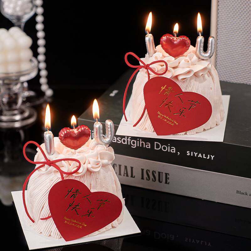 2026情人节爱心卡片蛋糕装饰l love you蜡烛情侣表白告白甜品插件,淘宝优惠券,粉丝福利购,淘宝优惠卷