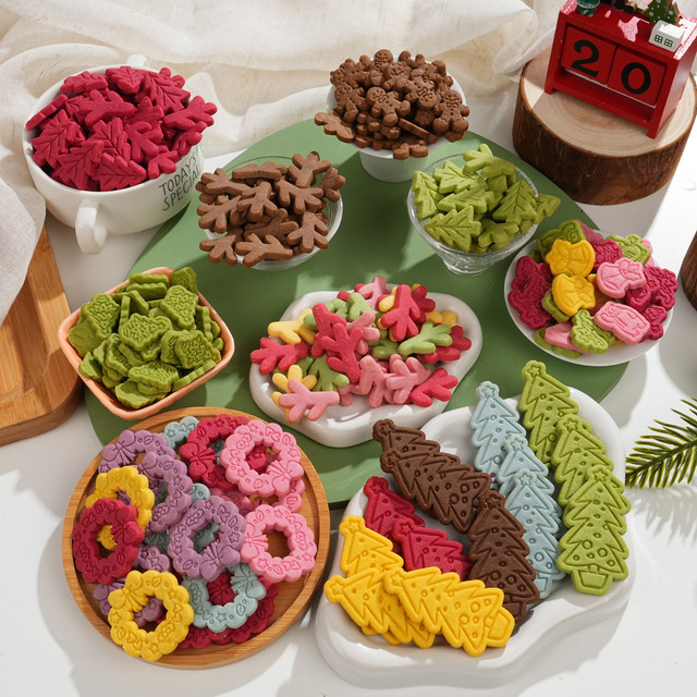 2025 Christmas cookie cake decoration ornaments garland Christmas tree antlers elk snowflake shape dessert accessories