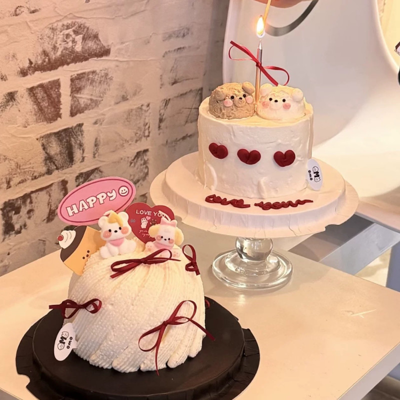 网红ins韩国蝴蝶结生日蛋糕蜡烛小帽子小狗小熊生日甜品派对蜡烛,淘宝优惠券,粉丝福利购,淘宝优惠卷