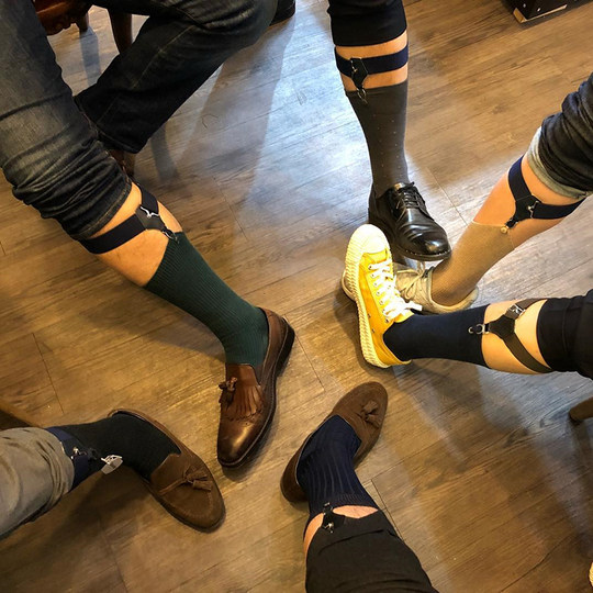 男女士性感吊袜夹商务绅士丝袜夹棉袜夹欧美正装长袜防滑腿环袜夹