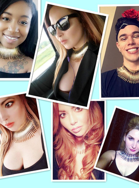 欧美夸张金属弯形时尚女酒吧项链