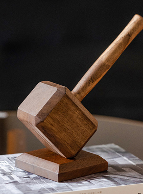 雷神之锤实木高级感个性礼物啤酒起子创意客厅茶几开瓶器装饰摆件