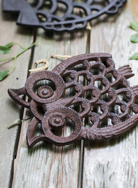 铸铁隔热垫锅垫杯垫装饰摆件厨房杂货花园时光复古田园