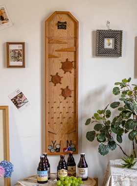 实木娱乐开瓶决策神器啤酒启瓶器壁挂酒吧店铺创意互动装饰