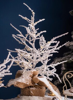 小型雪松圣诞树桌面摆件橱窗道具咖啡馆节日气氛布置装饰道具