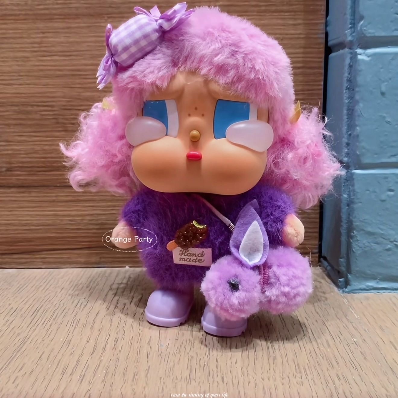 CRYBABY哭娃娃衣紫色搪胶公仔手工娃衣针织衣服哭娃衣服哭鸭可爱,淘宝优惠券,粉丝福利购,淘宝优惠卷