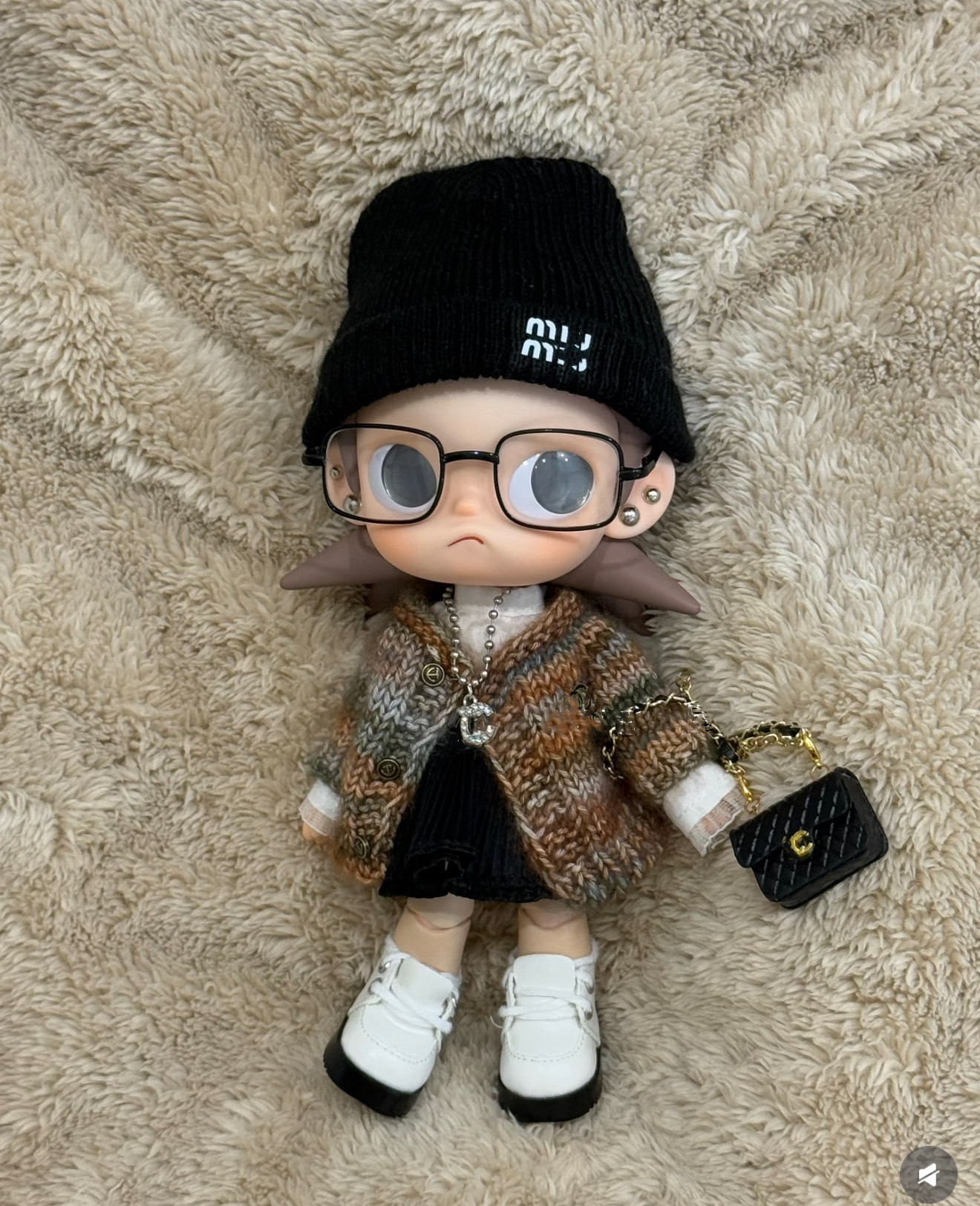 Zsiga嘎子姐美拉德系毛衣套装冬季毛衣1/8娃娃穿搭帽子包包配饰,淘宝优惠券,粉丝福利购,淘宝优惠卷