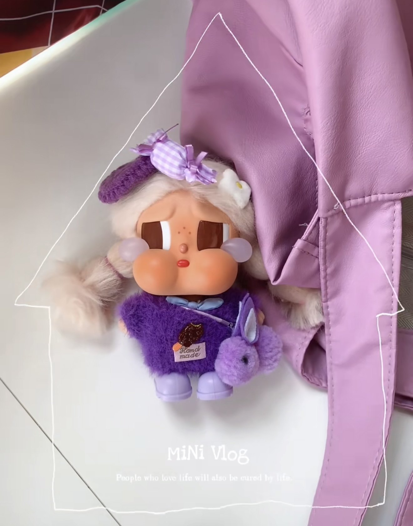 CRYBABY哭娃娃衣紫色搪胶公仔手工娃衣针织衣服哭娃衣服哭鸭可爱,淘宝优惠券,粉丝福利购,淘宝优惠卷