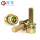 Grade 8.8 carbon steel color zinc hexagon three-combination screw