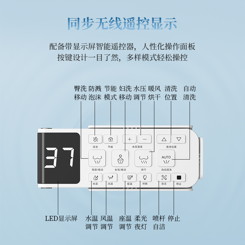 小米智能马桶盖全自动翻盖遥控即热坐便盖板家用电动冲洗洁身器