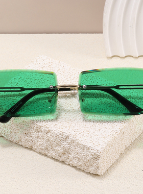 2025年新款无边框切边方形太阳镜