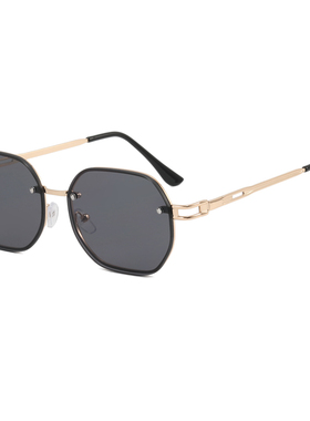 2025网红墨镜女高级感渐变粉色少女时尚大脸不规则太阳镜防紫外线