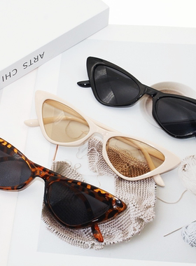 辣妹欧美复古猫眼墨镜女高级感