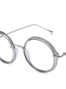 圆形眼镜框潮男女韩版文艺平光镜可配近视眼镜学生复古圆框眼镜架