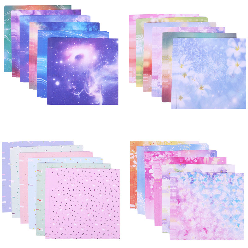 星空花纹15cm正方形厚纸千纸鹤折纸制作彩纸印花手工纸多功能折纸星空卡纸包邮碎花学生DIY彩纸,淘宝优惠券,粉丝福利购,淘宝优惠卷