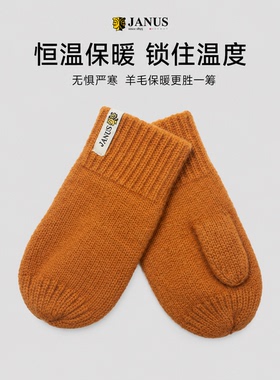 美国小晖挪威janus美利奴羊毛秋冬男女儿童手套连指多功能品发