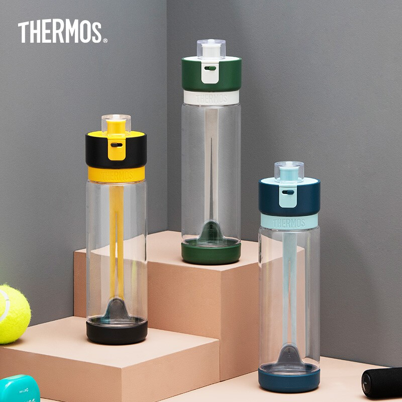 THERMOS膳魔师塑料杯学生运动瓶提绳水杯子TCSC-660杯盖垫圈配件 - 图0