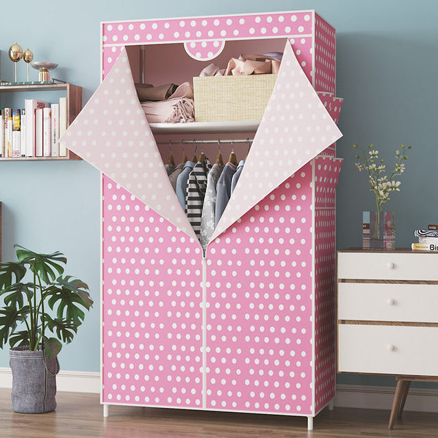 Simple wardrobe Strive Durable Rental House Clue Room Modern Simple Small Unit Storage Wardrobe