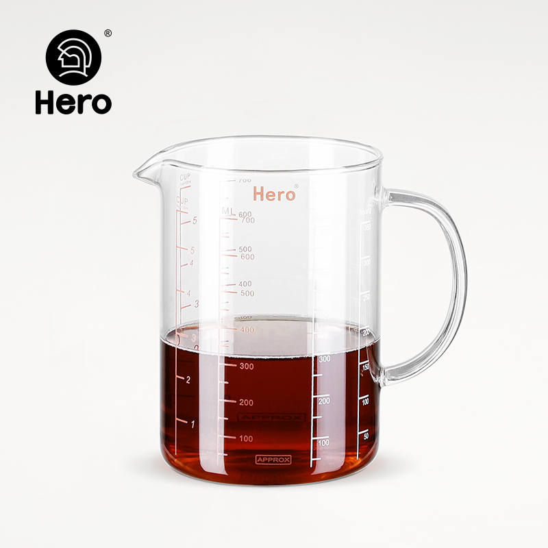 Hero耐热玻璃量杯毫升刻度杯加厚牛奶杯计量杯厨房烘培杯可加热 - 图0