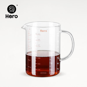Hero耐热玻璃量杯毫升刻度杯加厚牛奶杯计量杯厨房烘培杯可加热